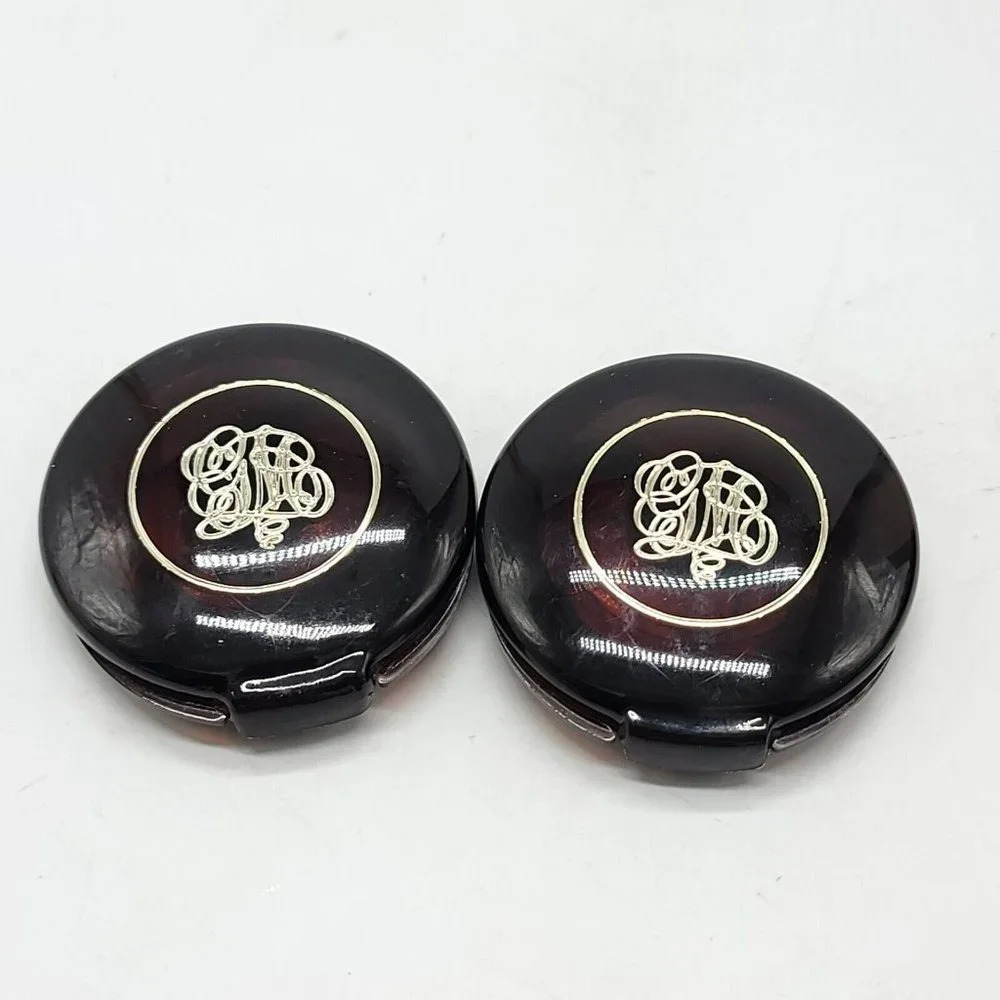 Germaine Monteil Womens Compact Superglow Solid Satin Powder Sheer LOT OF 2 VTG